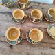 Vintage coffee service in handmade ceramic