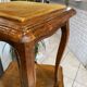Louis XV style gueridon and stool set in solid oak.