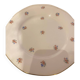 Dessert plate and porcelain dishes with a multicoloured floral pattern, vintage.