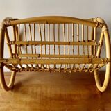 Vintage bamboo magazine rack