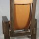 Brutalist Design Armchair Wood and Leather Vintage 1970s