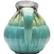 Ceramic pitcher glaze drop light blue, signed belgium