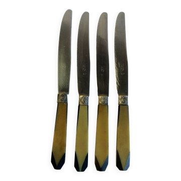 Covered table service old knives Pradel M ferrule art deco period