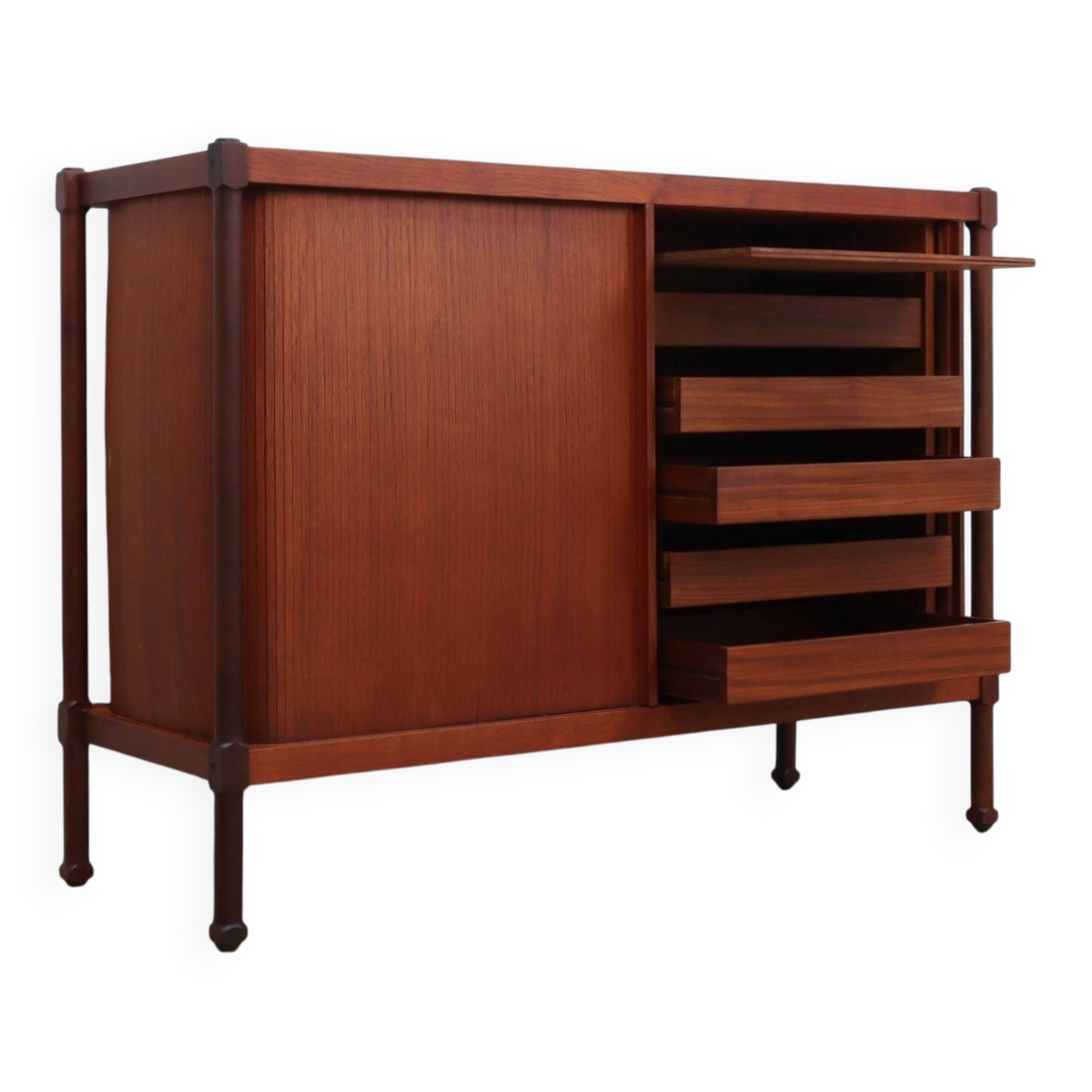 1950s mid-century teak storage cabinet bar F.lli Proserpio