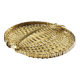 Hollywood regency monumental braided brass tray / centerpiece, Italy  1970