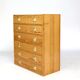 70s six-drawer chest of drawers