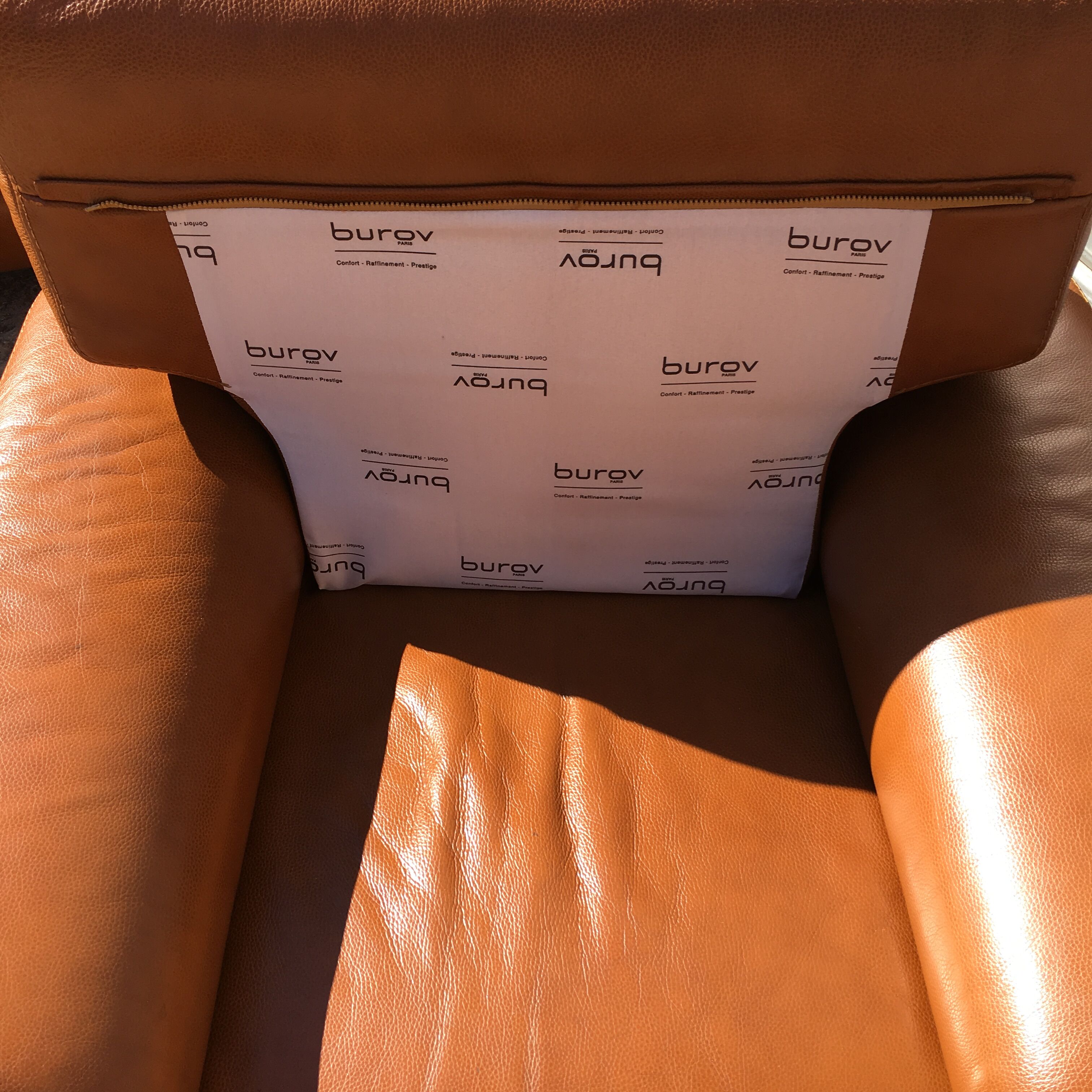 Leather armchair and ottoman 80 Burov