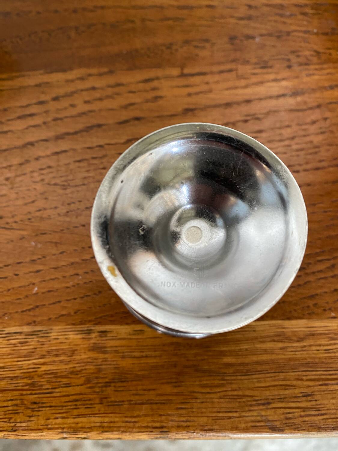 Set of 5 guy degrenne stainless steel egg cups made in france vintage