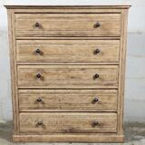 Oak chest of drawers five drawers
