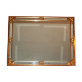 Large beaded mirror in gilded wood from the 60s