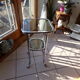 Bedside table or end of tubular steel sofa