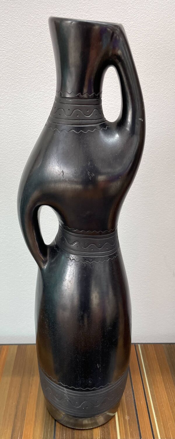 vase en céramique, anthropomorphe, années 50-60'