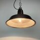 Industrial Black Enamel Hanging Lamp from Reluma, 1950s
