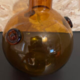 Amber blown glass vase