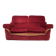 Old Art Deco Sofa in Bordeaux Red Velvet & Wood Decor