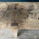 Old workbench with inclined legs