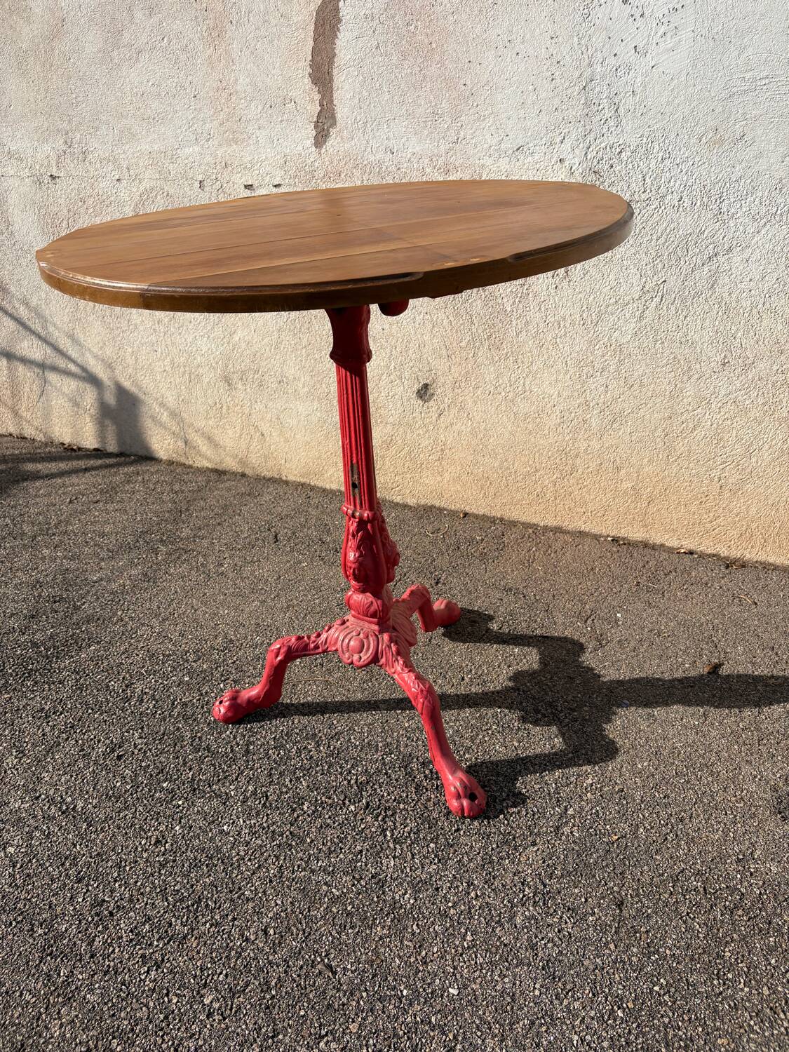 19th century cast iron bistro pedestal table