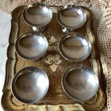 6 stainless steel cups by Guy Degrenne, 1970s