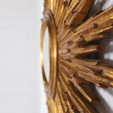 Mirror golden sun convex witch eye 80 x 80 cm