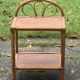 Bedside table, vintage bamboo and rattan shelf