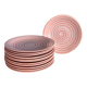 Longchamp pink marbled ceramic plate set - vintage plate