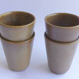 4 stoneware Digoin coffee cups