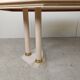 Vintage beige lacquered dining table, 1970s