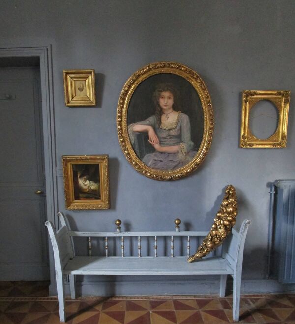 Banc anglais bois de chêne 3 places XIX