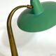 Mid-cenrury Italian Modern brass and green lacquer table lamp from 50s