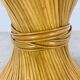 McGuire Bamboo Dining Table, Wheat Sheaf, 4 Person, Vintage