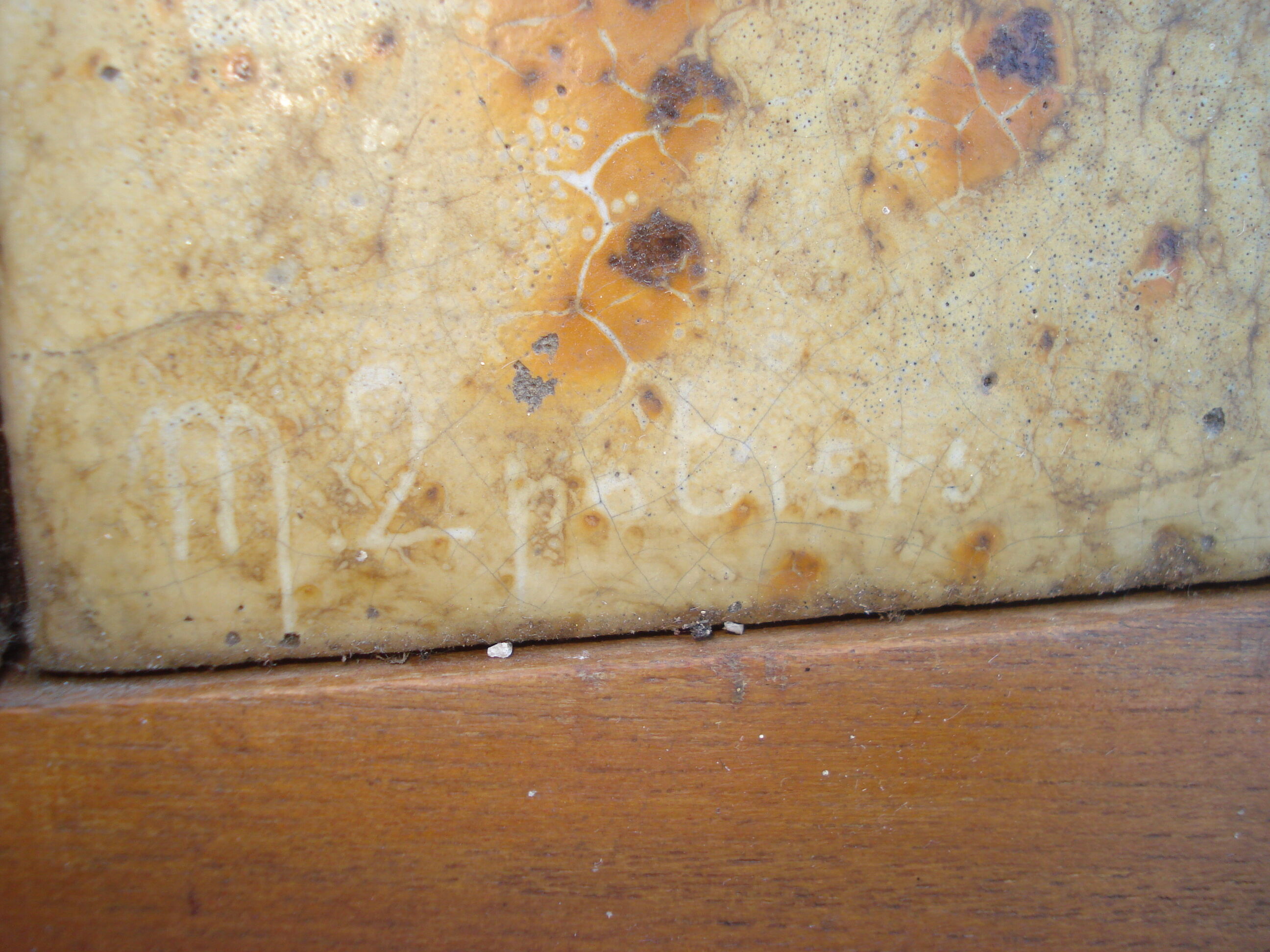 Coffee table with plate enamelled ceramic Les 2 Potiers, 1960