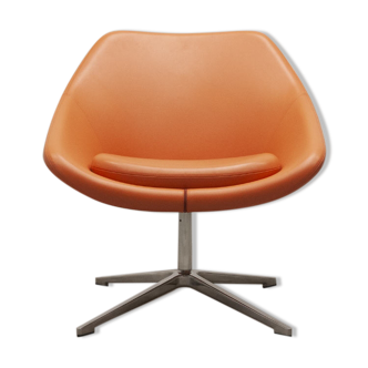 Allermuir open seat in orange leather