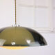 Italian green space age pendant lamp in plexiglass, 70s