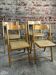 Foldable Italian chairs (set of 4) in beech and rattan 1980