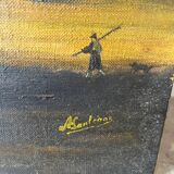 Landscape, oil on canvas, signed A. Santenas