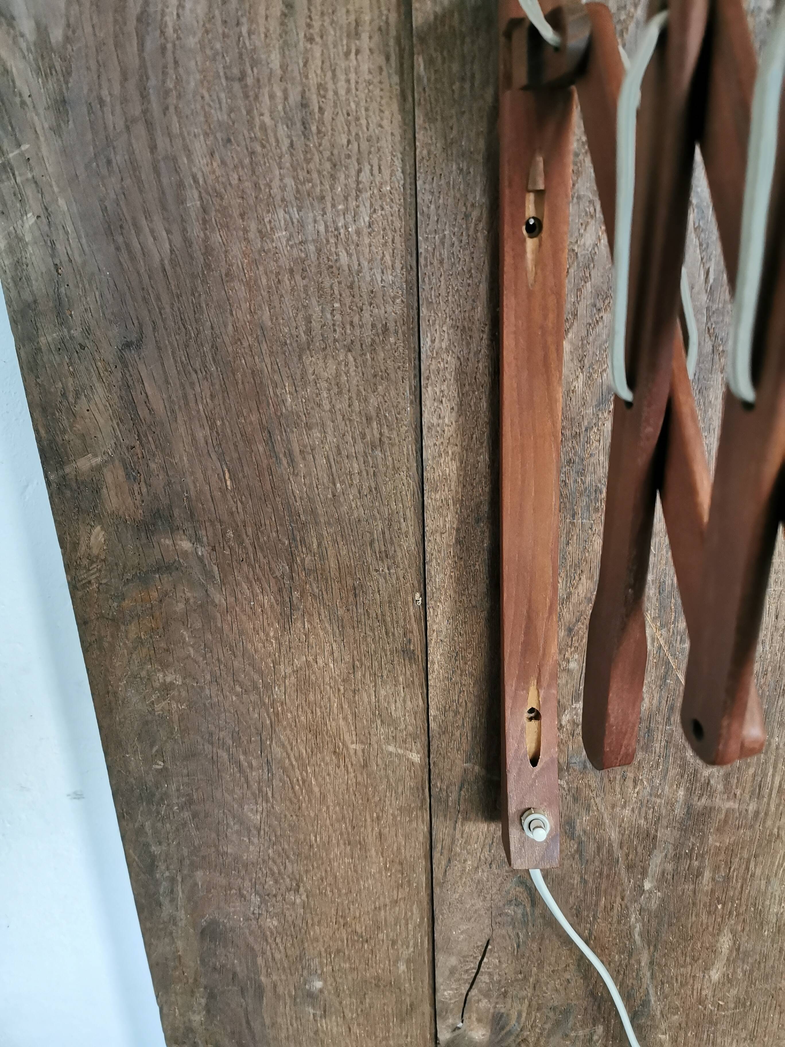 Danish teak scissor wall light circa 1960