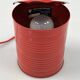 Vintage Red Tin Can Lamp, Ad Van Berlo, Vrieland Design, 1980s