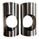 Large pair of Space Age / UFO design lamps in chrome steel – sculpture l
