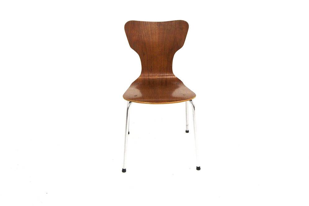 Set of 4 Scandinavian teak chairs, Sweden, 1980