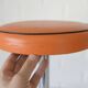 Vintage Orange Adjustable Swivel Vanity Stool Mid Century Modern Style 1970