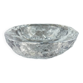 Bol fourre-tout "Iceberg" brutaliste, en verre cristal texturé, Suède, années 1970