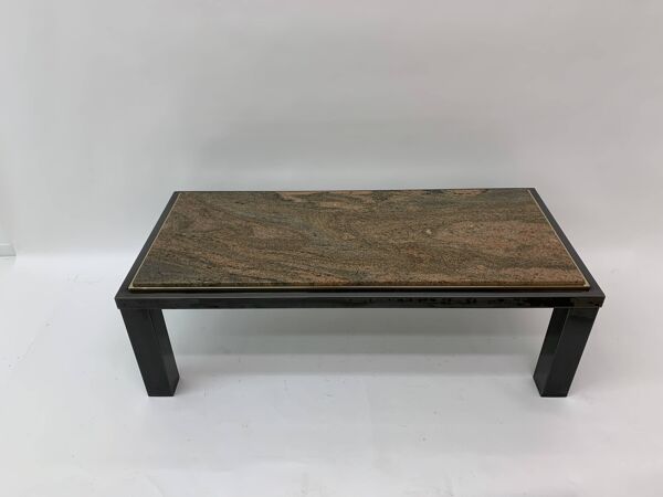 Table basse en granit Hollywood Regency du milieu du siècle par Fedam Design Belgium