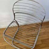 Gastone Rinaldi for Rima “Sabrina” chairs. tubular structure in chromed metal. work from the 70s. used condition. (bites, welding under one foot)