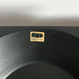 Franco Pozzi Italian black ceramic centerpiece vase 1960s