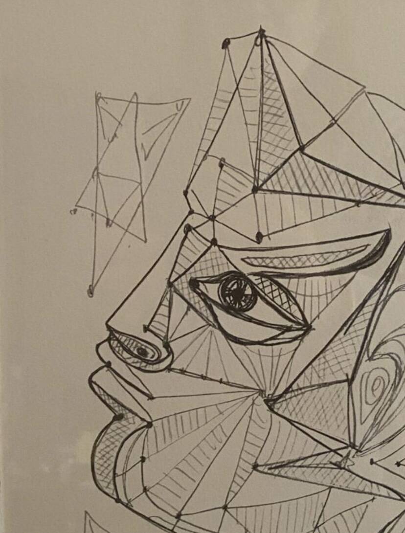 Portrait surréaliste, visage d'Apollon, Jean Cocteau