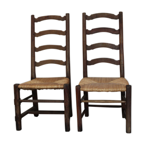 Paire de chaises paillées - anciennes