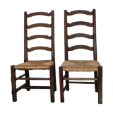 Pair of ancient mulched chairs