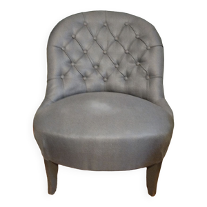 Fauteuil crapaud capitonné