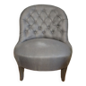 Upholstered toad armchair