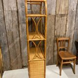 Rattan bookcase shelf